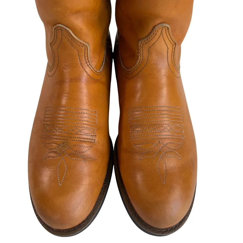 Durango Comfort Core Men 9 -9.5 Tan Leather Western Work Boot Oil Slip Resistant